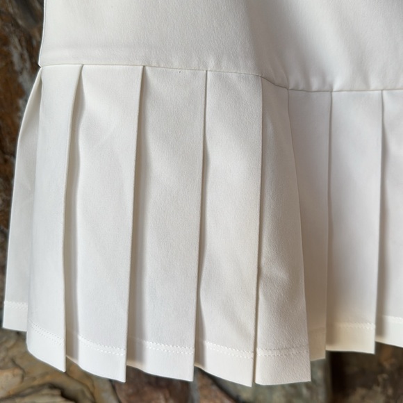 Tory Burch White Pleated Golf Tennis Mini Skirt with Shorts Size Medium - Picture 7 of 16